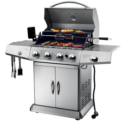 Grill gazowy z czarnej porcelany