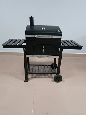 Zewnętrzny 24-calowy ruchomy składany grill na węgiel drzewny z silnikiem
