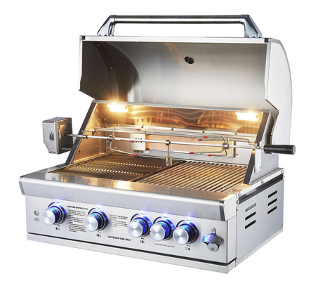 Czarna porcelanowa emalia CSA Garden Gas Grill OEM Wbudowany grill gazowy Bbq