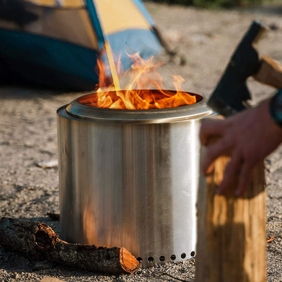 Camping Smokeless 201 SS Przenośny kominek na drewno na zewnątrz