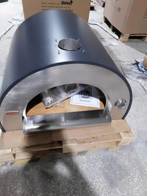 Piec do pizzy ze skórki ze stali nierdzewnej Piec opalany drewnem 830 mm Piec ceglany opalany drewnem