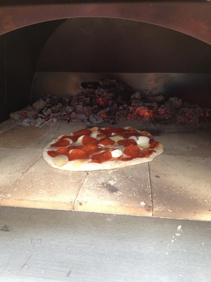4-kołowy piec do pizzy ze stali nierdzewnej Outdoor 900 mm piec do pizzy opalany drewnem