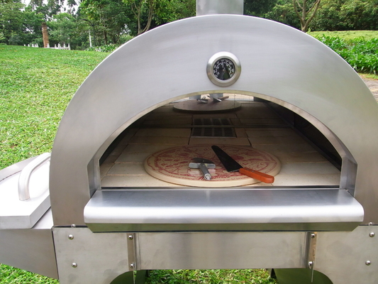 Piec do pizzy opalany drewnem o grubości 30 mm ze stali nierdzewnej 430 840 mm