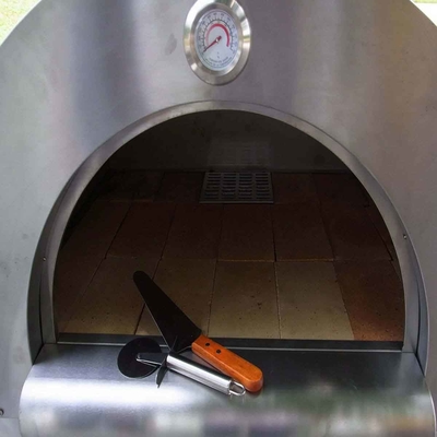 Piec do pizzy opalany drewnem ze stali nierdzewnej